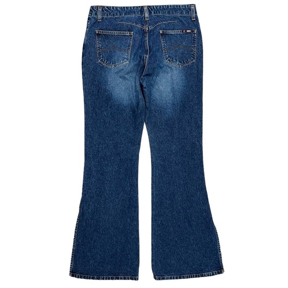 NWOT Bongo Y2K Vintage Mid Rise Flare Jeans 100% Cotton Size 9 - Picture 2 of 5